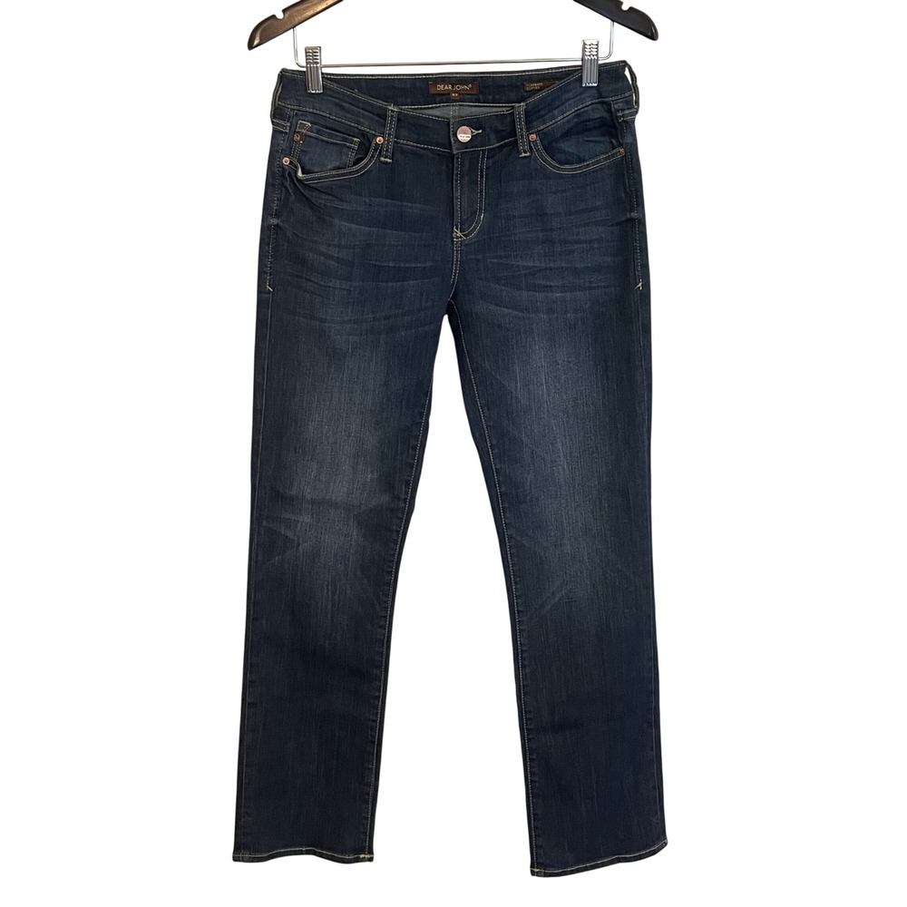 Dear John American Classic Dark Wash Straight Leg Jeans Size 27‎ Blue Denim